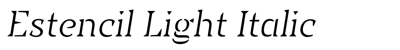 Estencil Light Italic